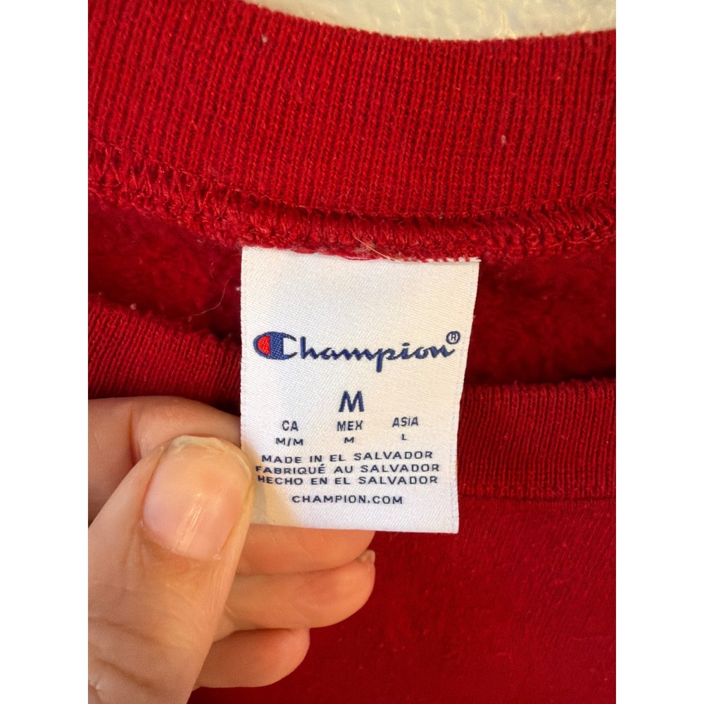 Champion Stanford University Sweatshirt Mens Medium Red Graphic Pullover College - Picture 3 of 6